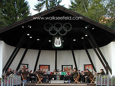 The open-air bandstand in the Seefeld Kurpark